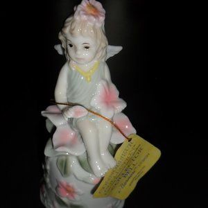 Vintage-Bernini Angel Fairy Bell Hand Painted